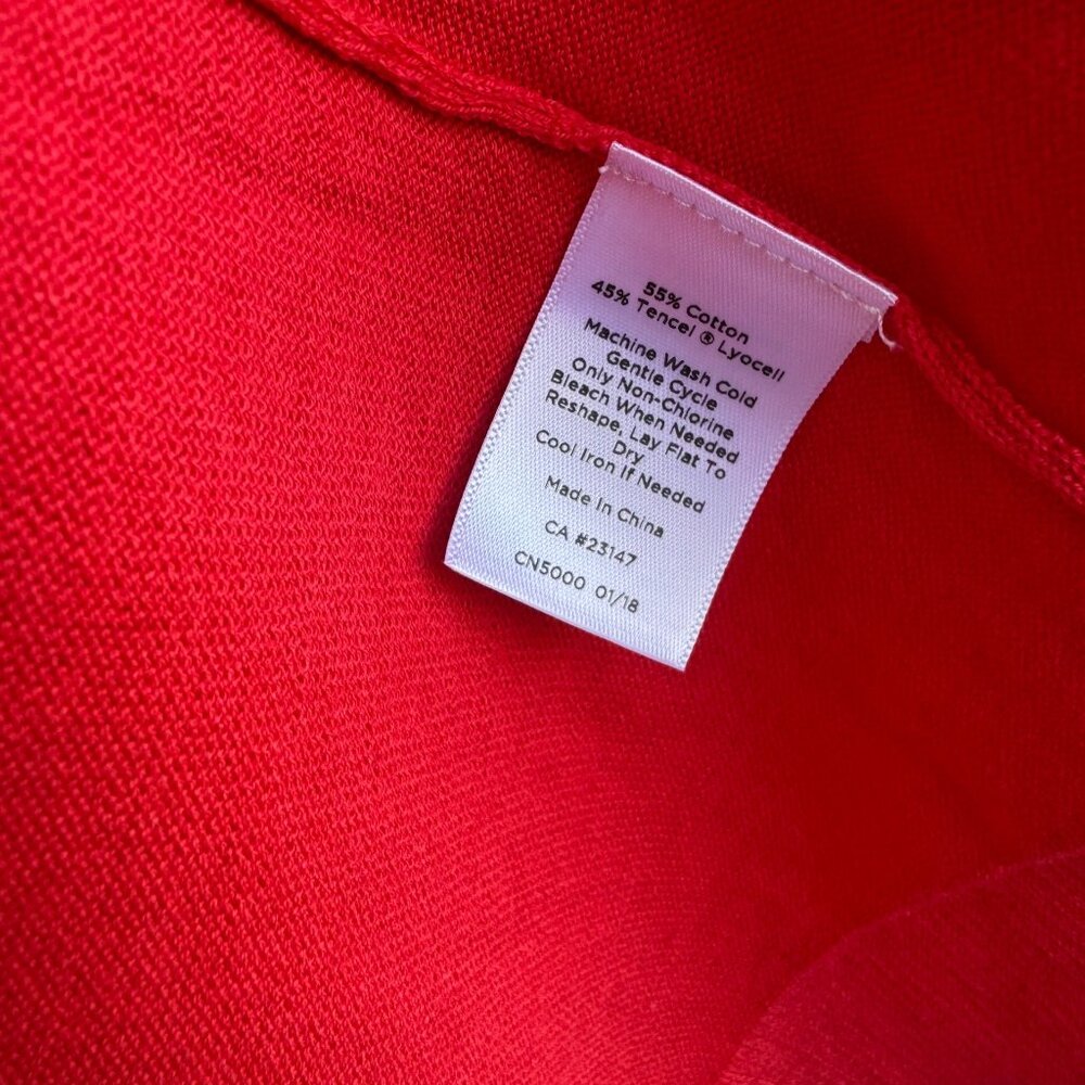 Talbots 3/4 Sleeve Open Front Cotton Blend Cardigan Sweater Size XS Petite - Picture 4 of 8